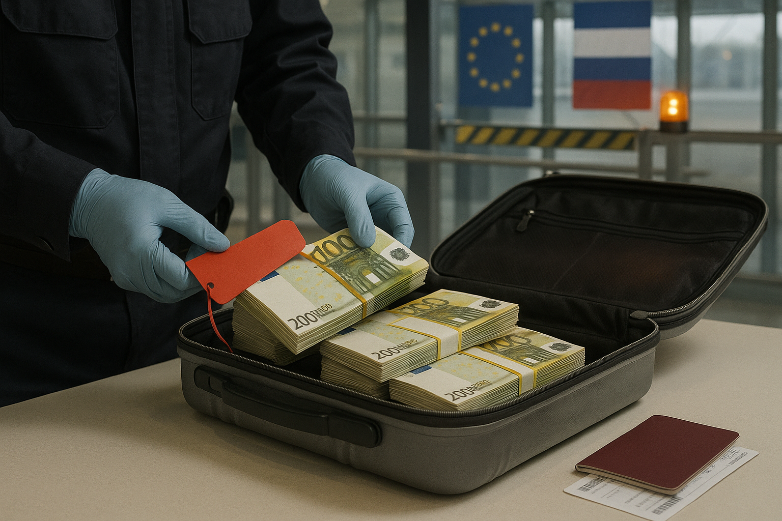 money in a suitcase
